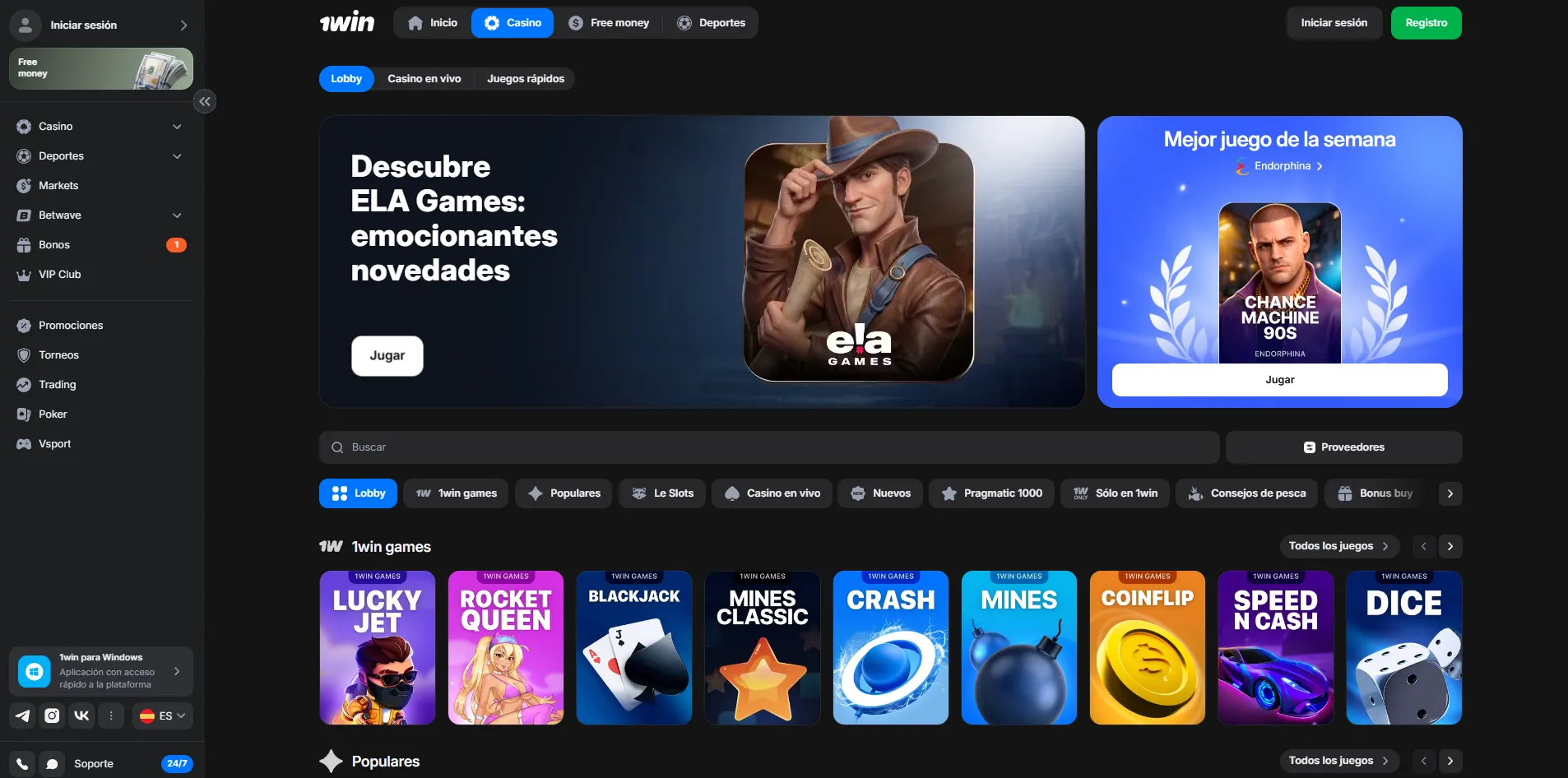 Crear una cuenta y dar los primeros pasos en 1Win